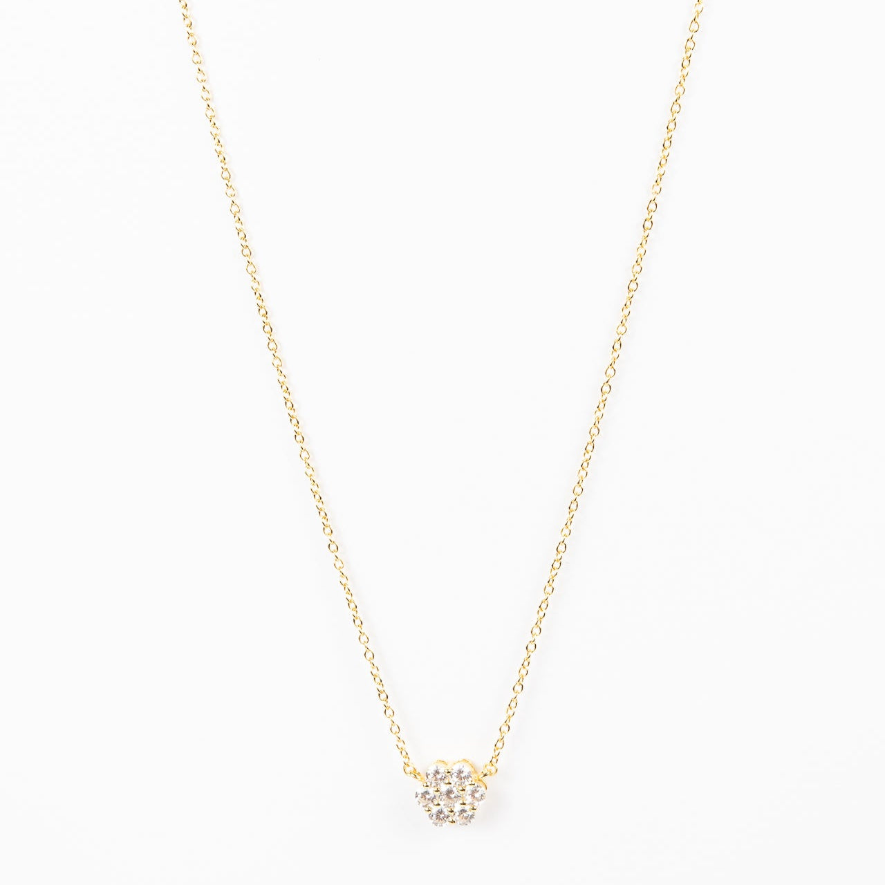 Collar 7 Dots Cz Flower