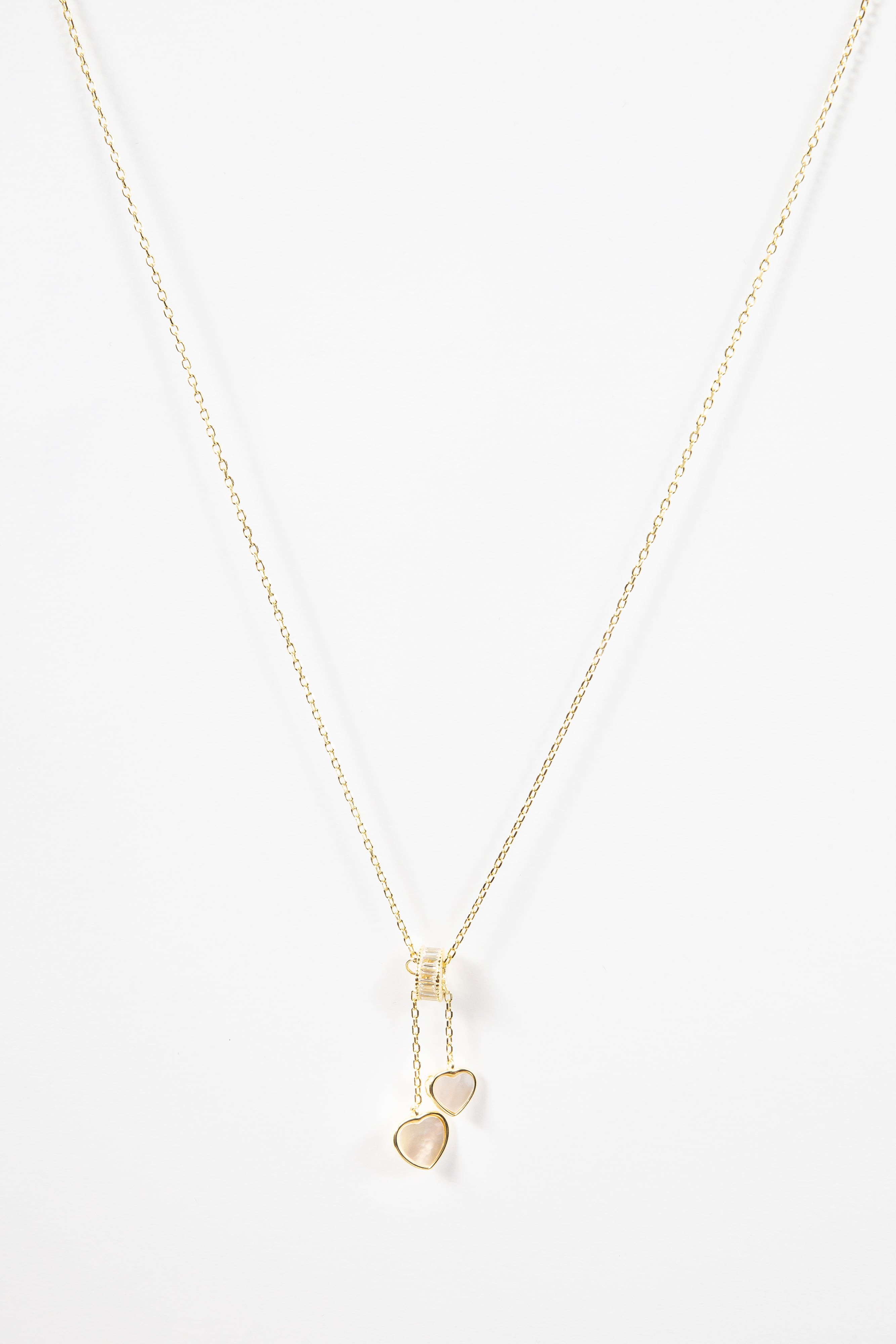 Collar Bagui Mini Wheel CZ & MOP Hearts