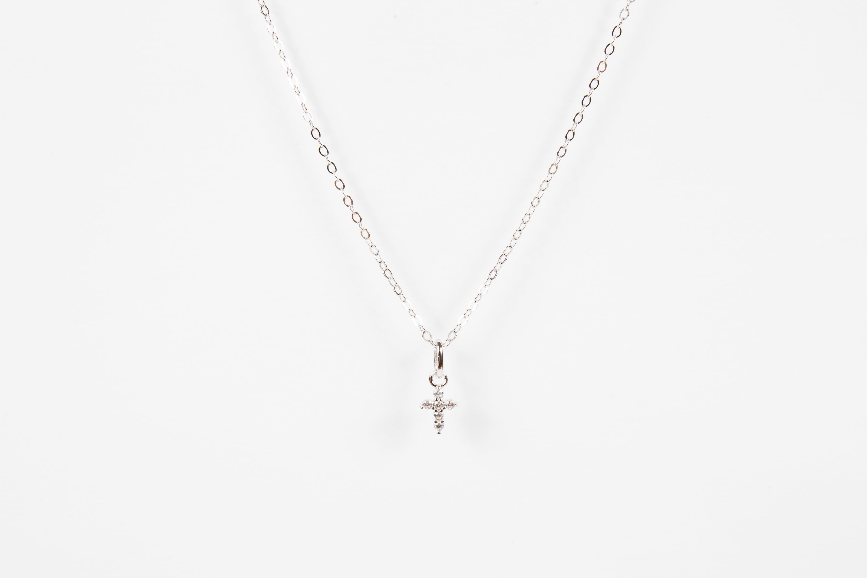 Collar Mini Baby CZ Cross Necklace