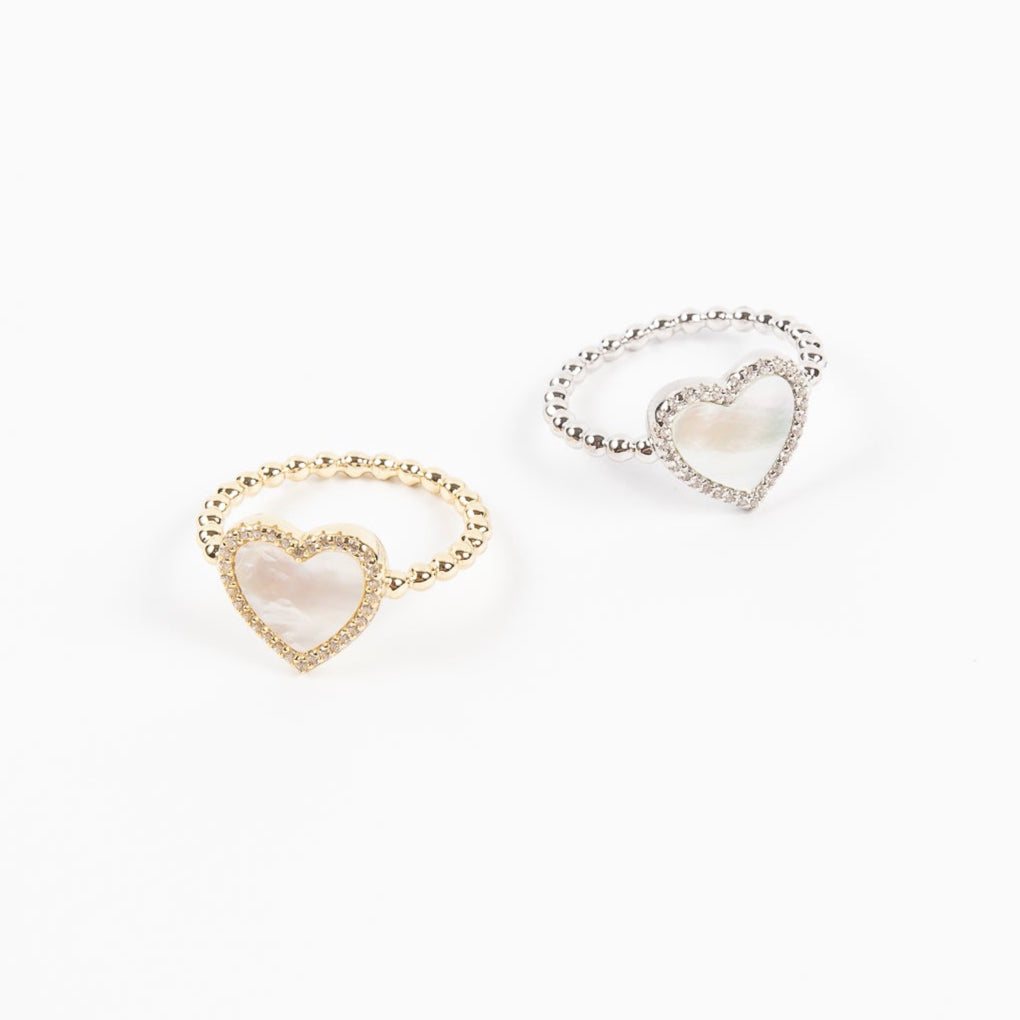 Anillo Bubble MOP Heart Lg Ring