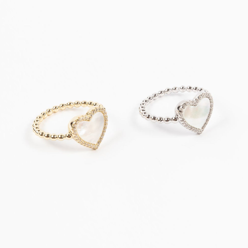 Anillo Bubble MOP Heart Lg Ring