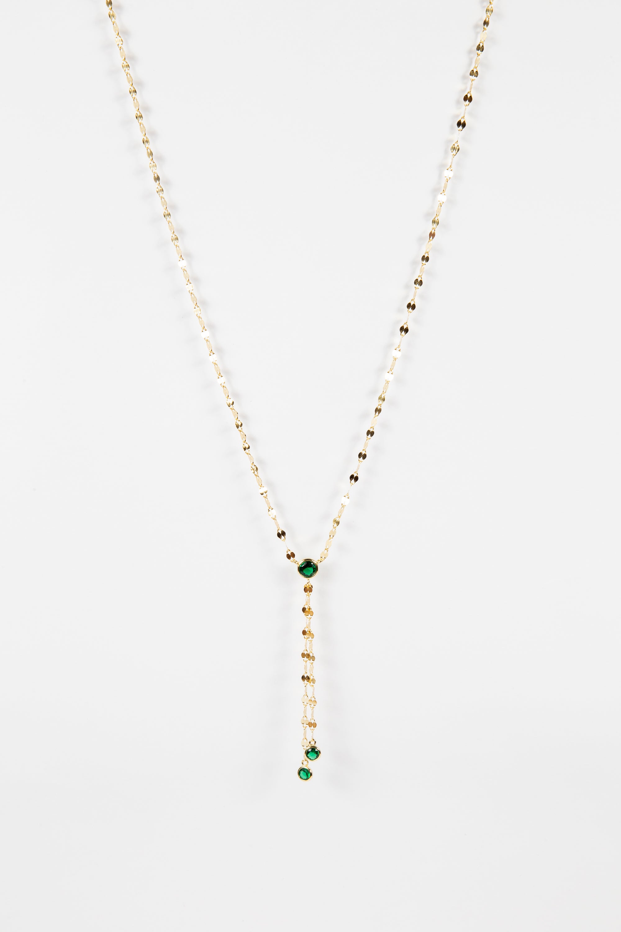 Collar Chainy Mirror Single CZ & Tie