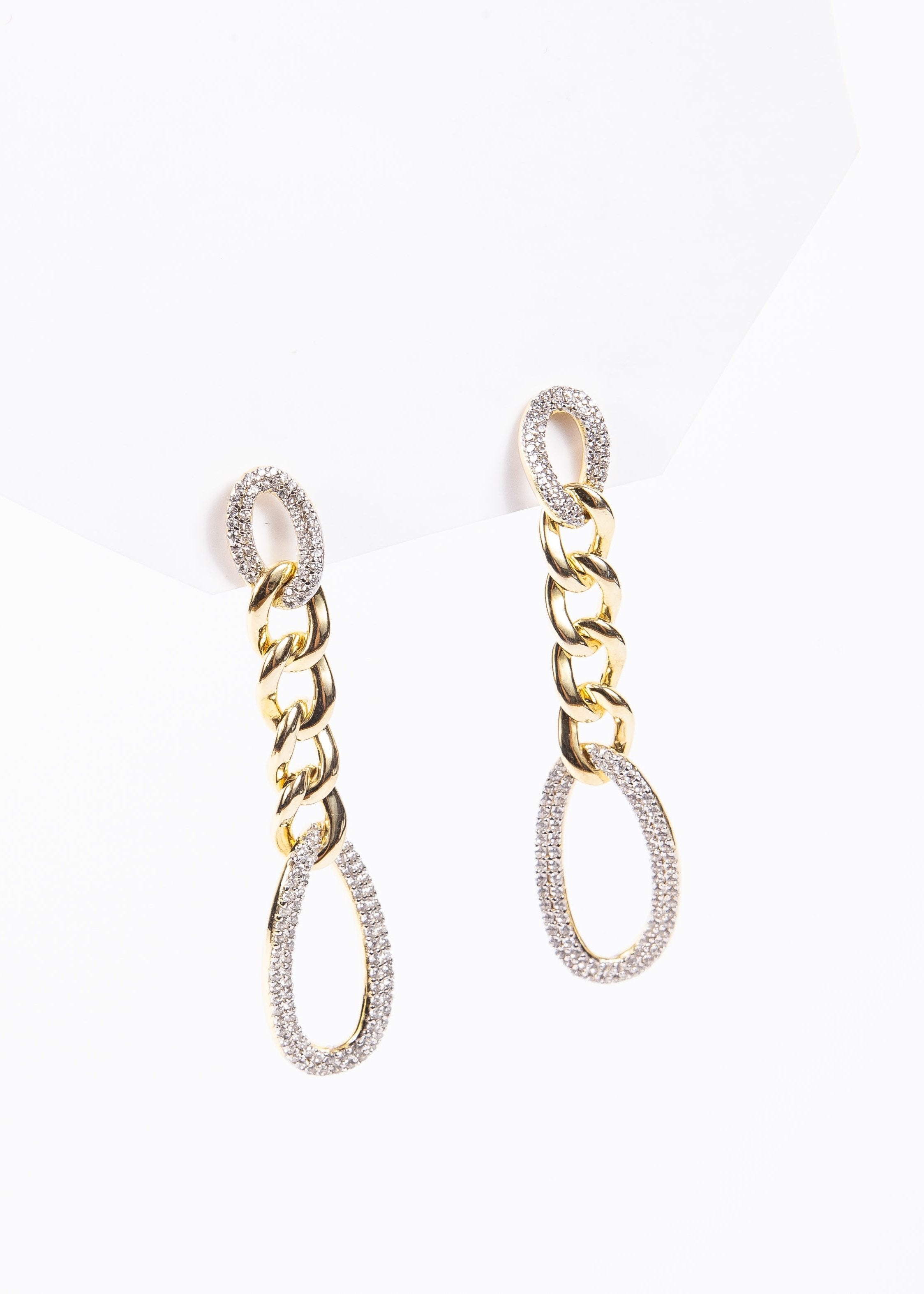Aro Bicolor Oval & Cuban Dangle