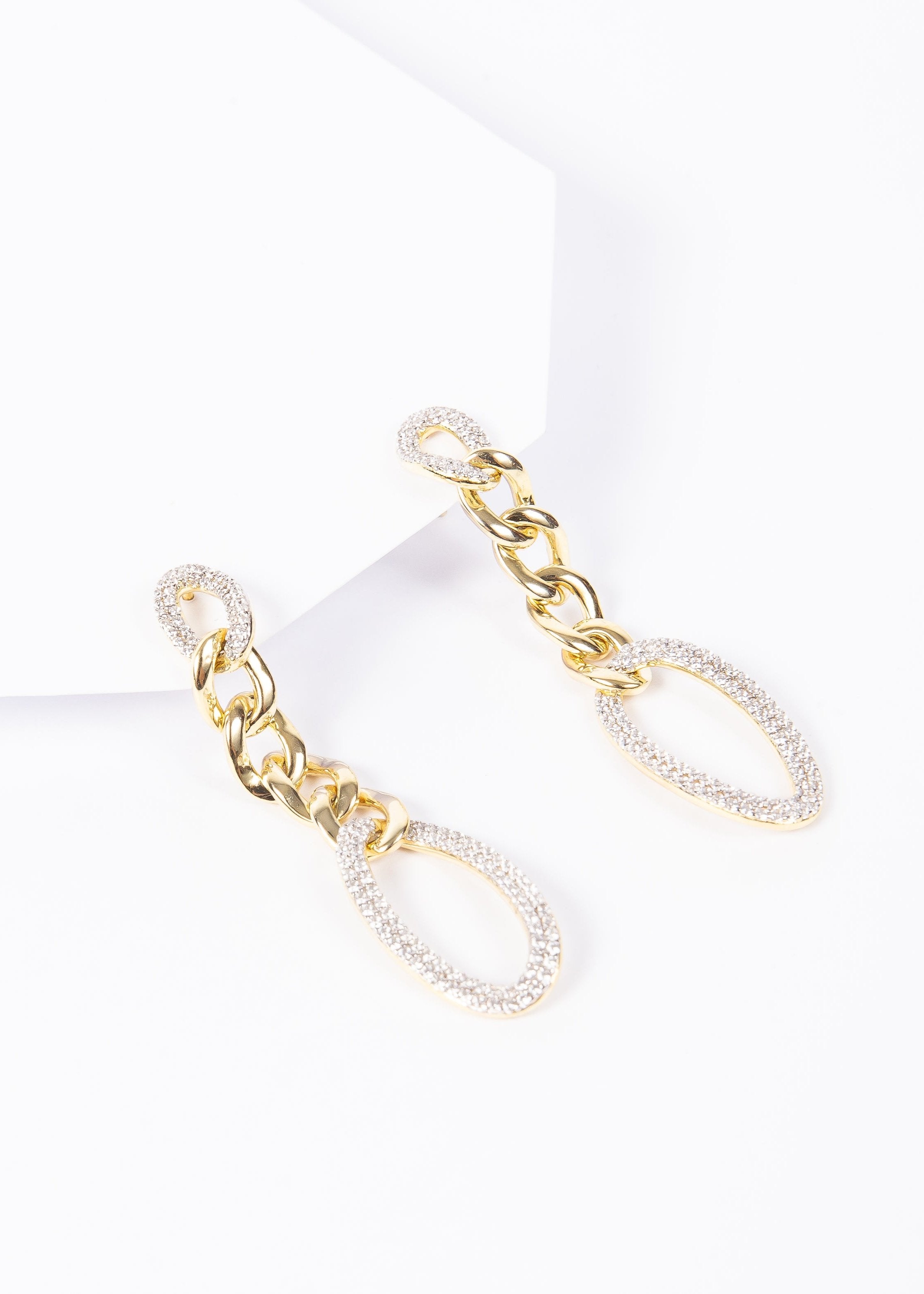 Aro Bicolor Oval & Cuban Dangle