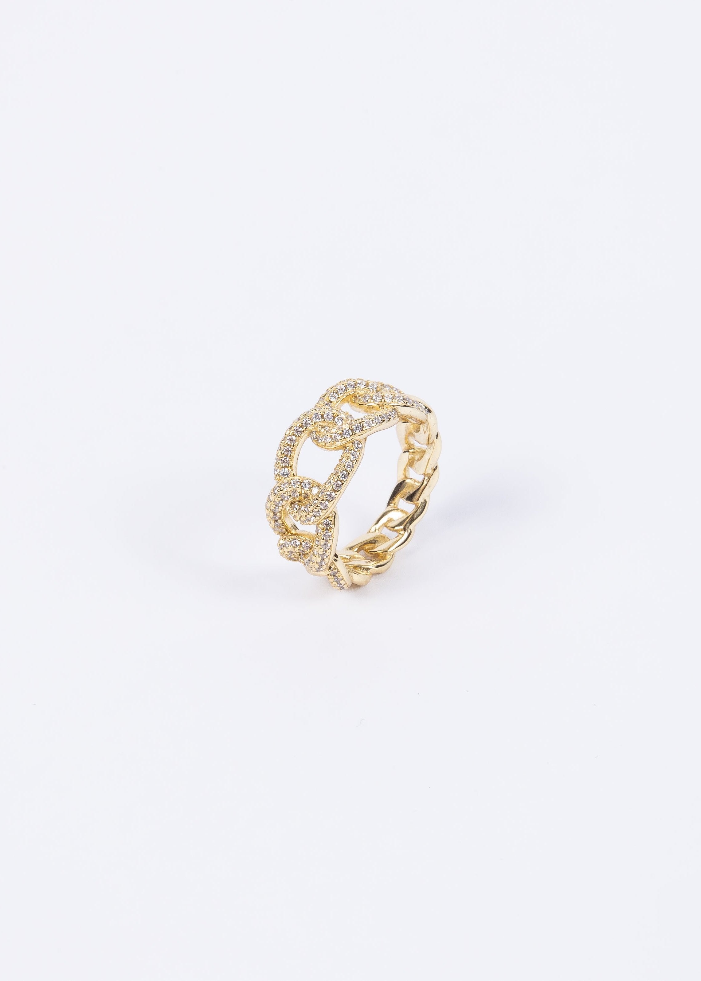 Anillo Chunky CZ Chain Ring