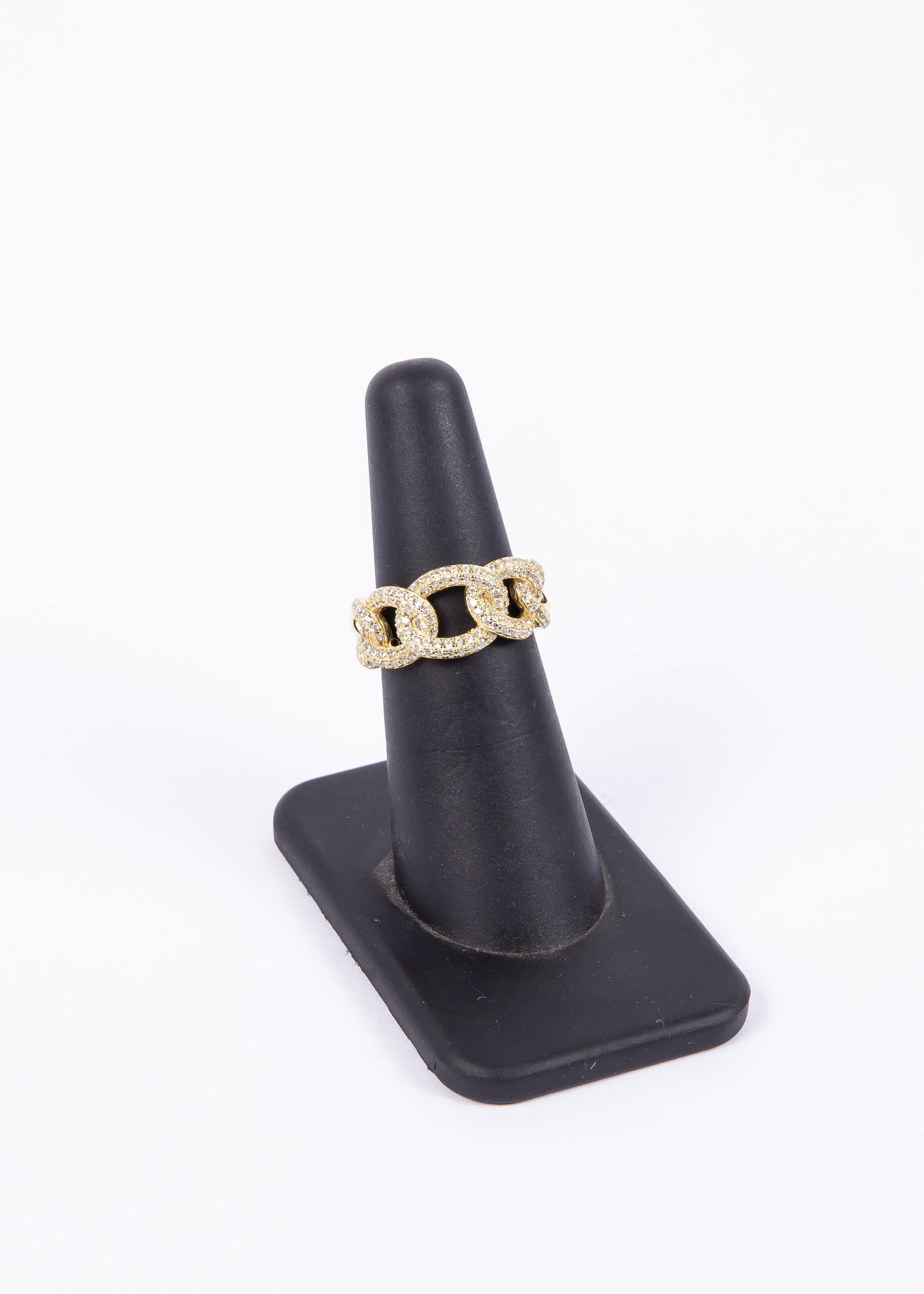 Anillo Chunky CZ Chain Ring