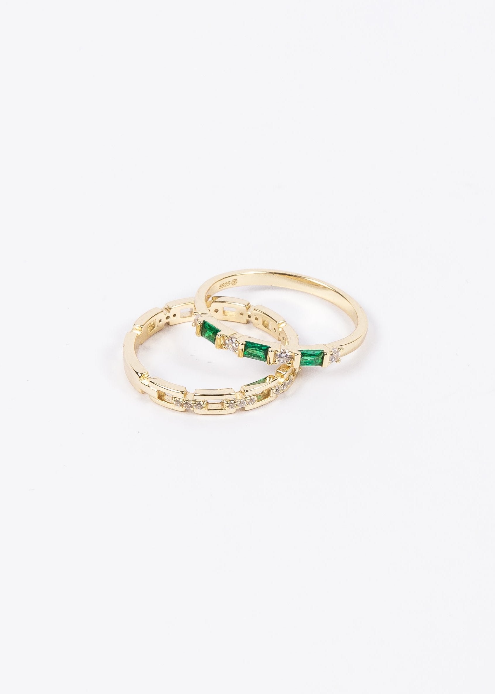Anillo Bagui Green Trio Ring