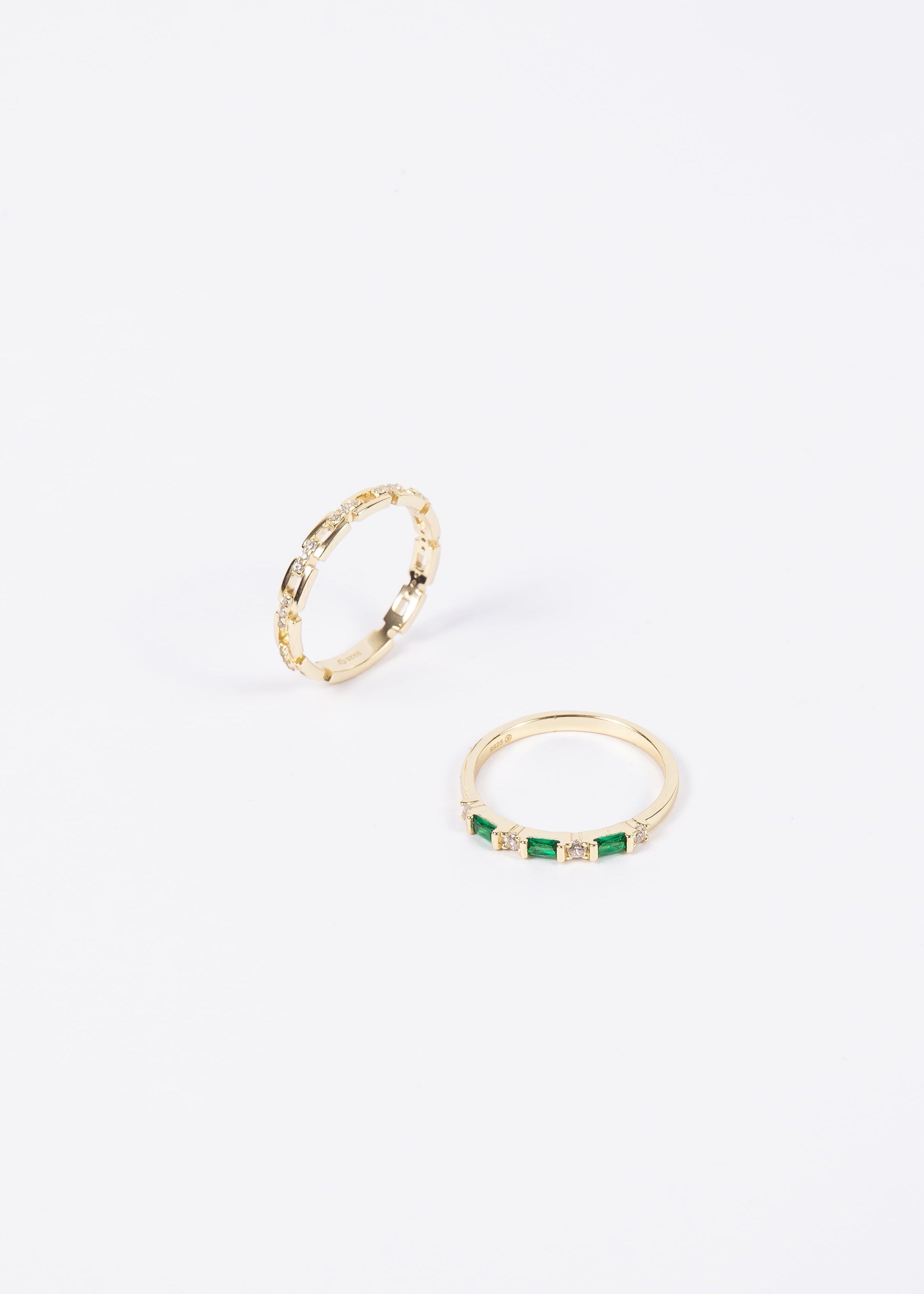 Anillo Bagui Green Trio Ring