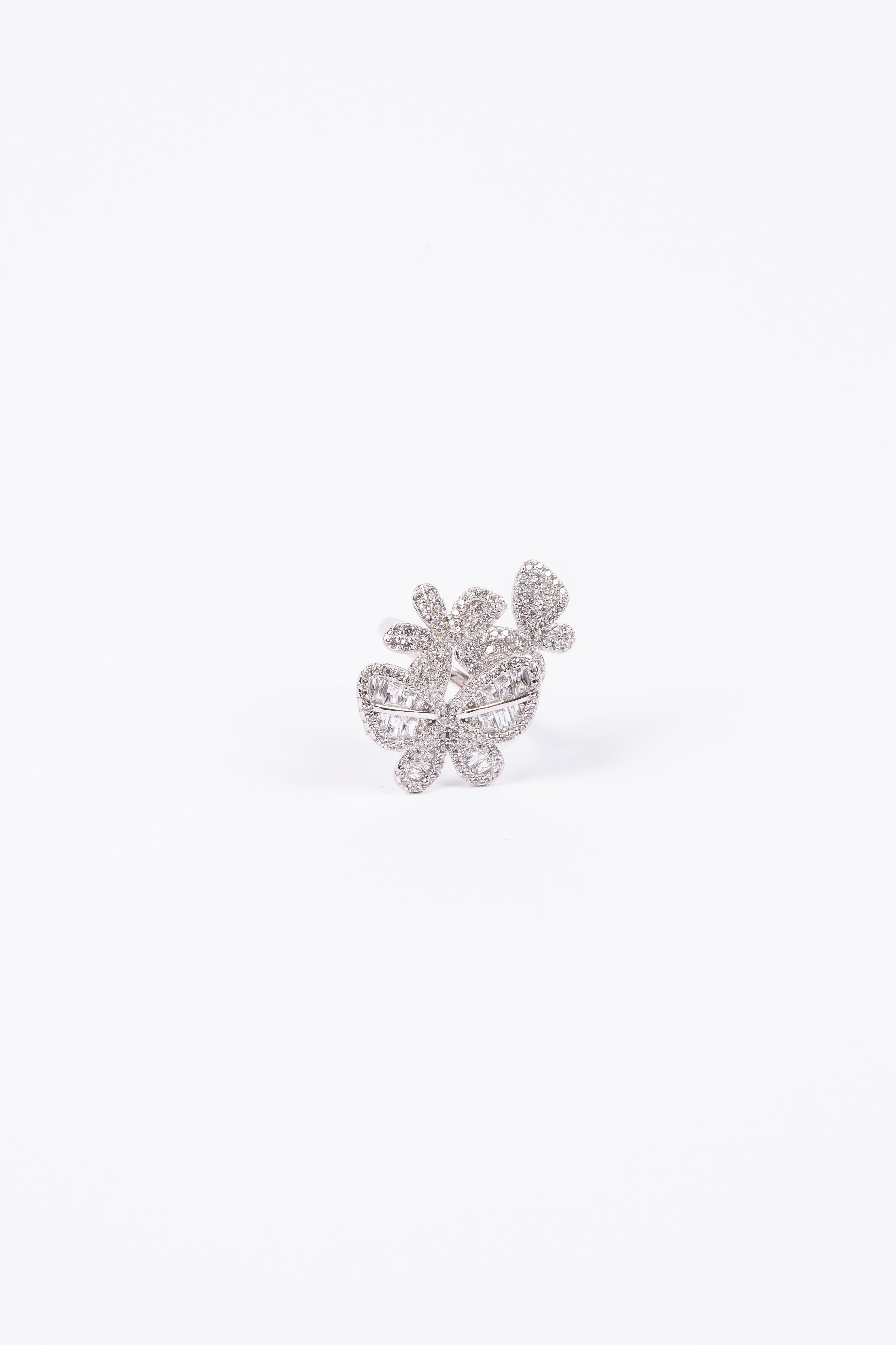 Anillo Double Butterfly Silver Gran Ring