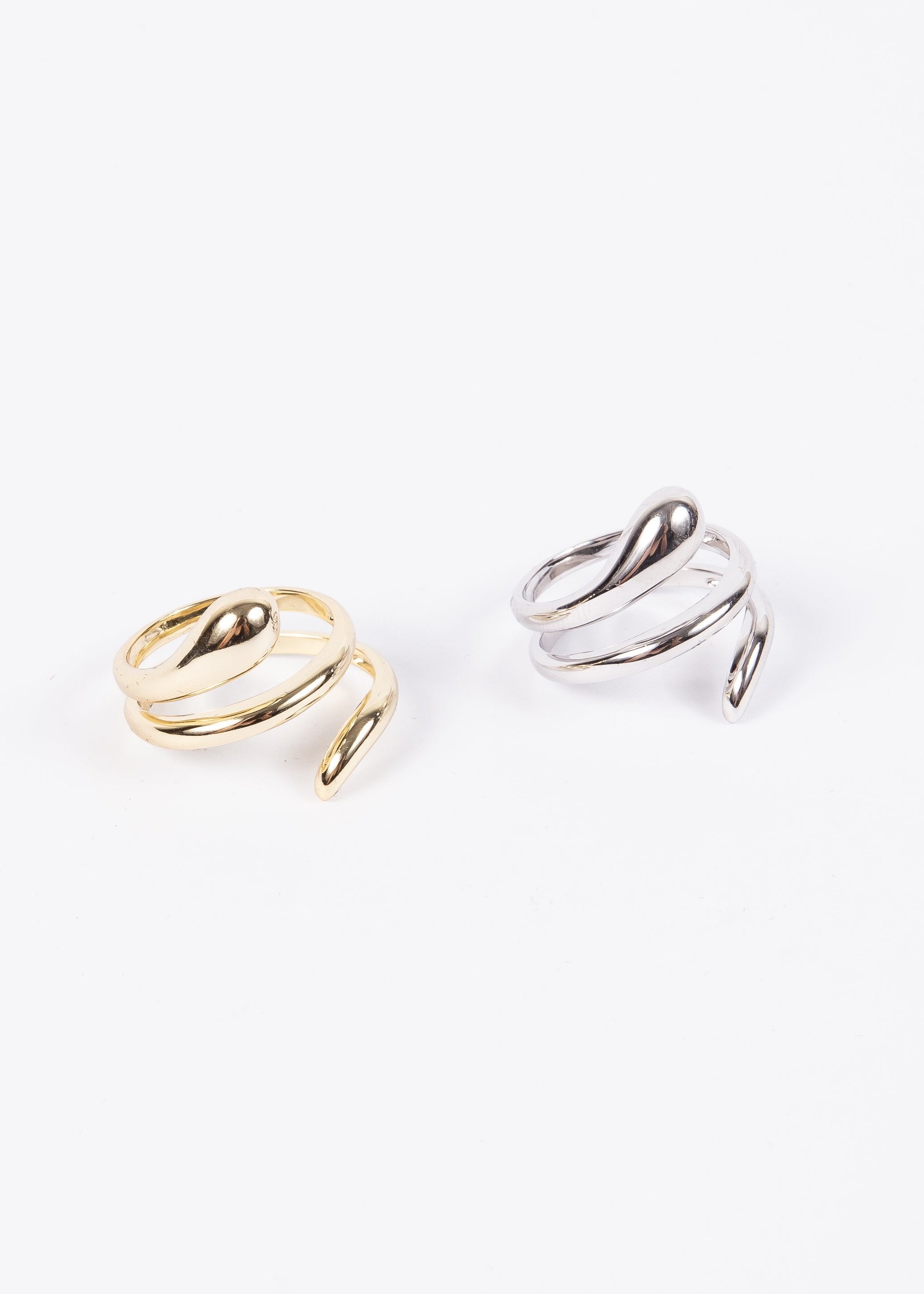 Anillo Semi Snake Triple