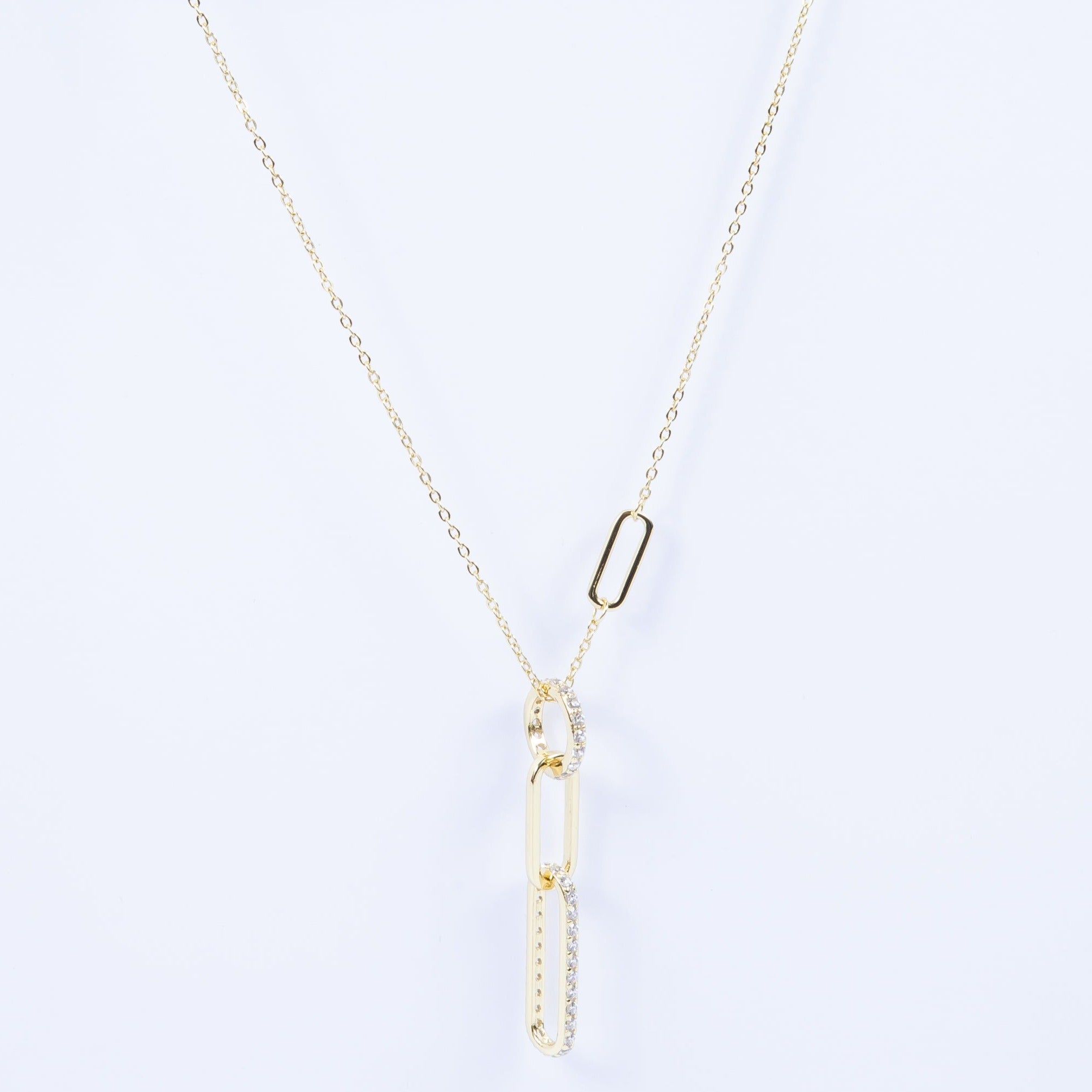 Collar New Semi Guc Gold Cz Bar