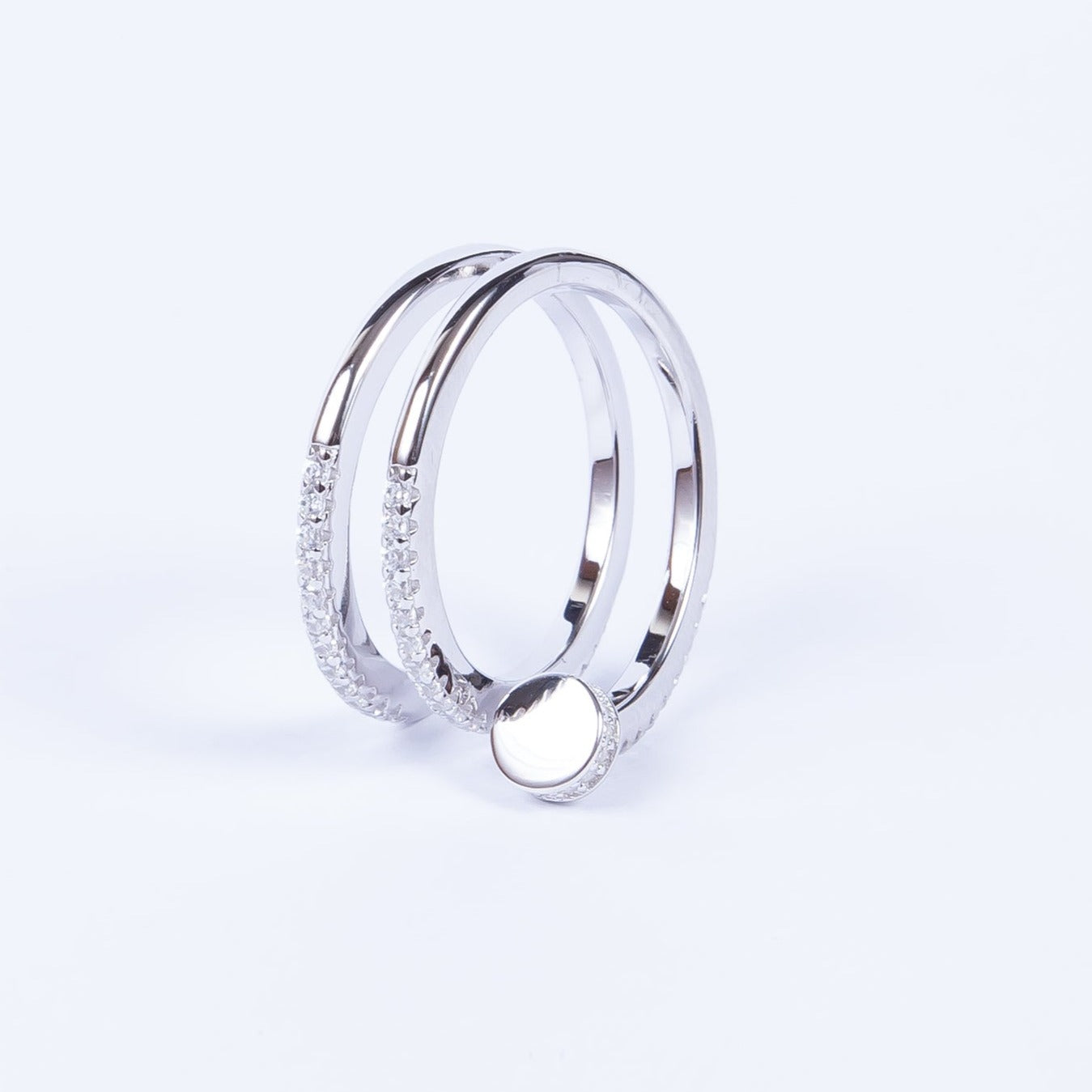 Anillo Triple CZ Nail Ring