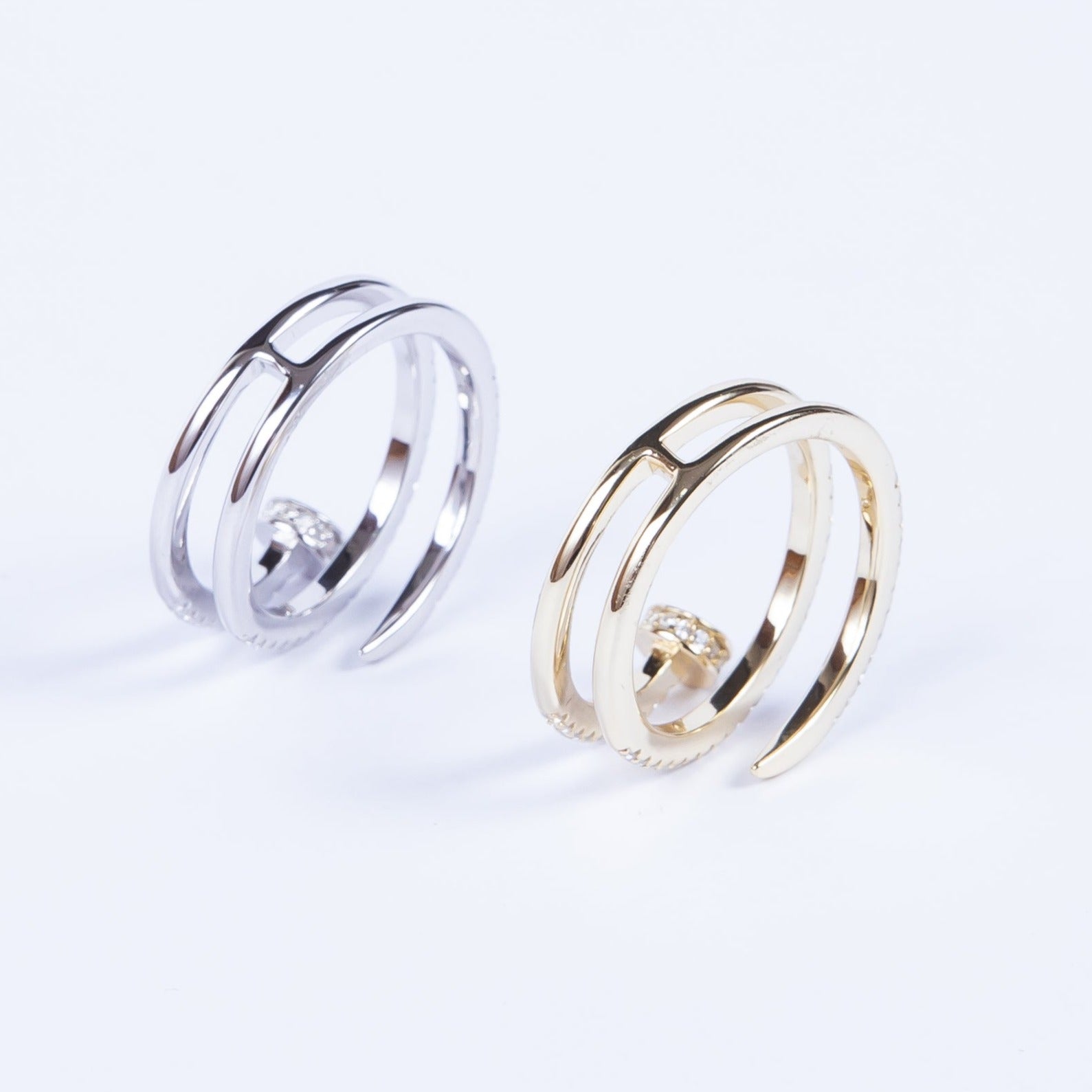 Anillo Triple CZ Nail Ring