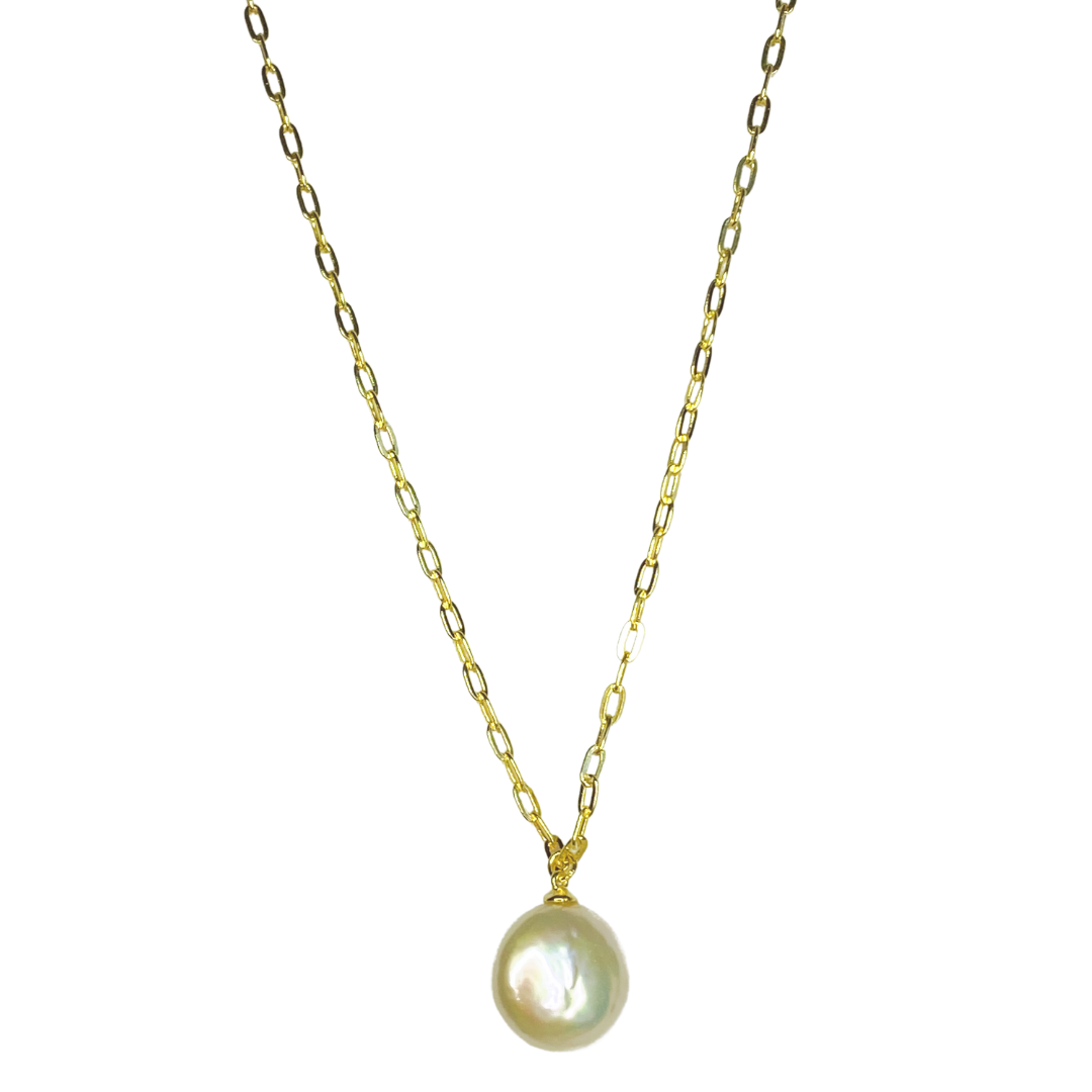 Collar Coin Pearl Pendant