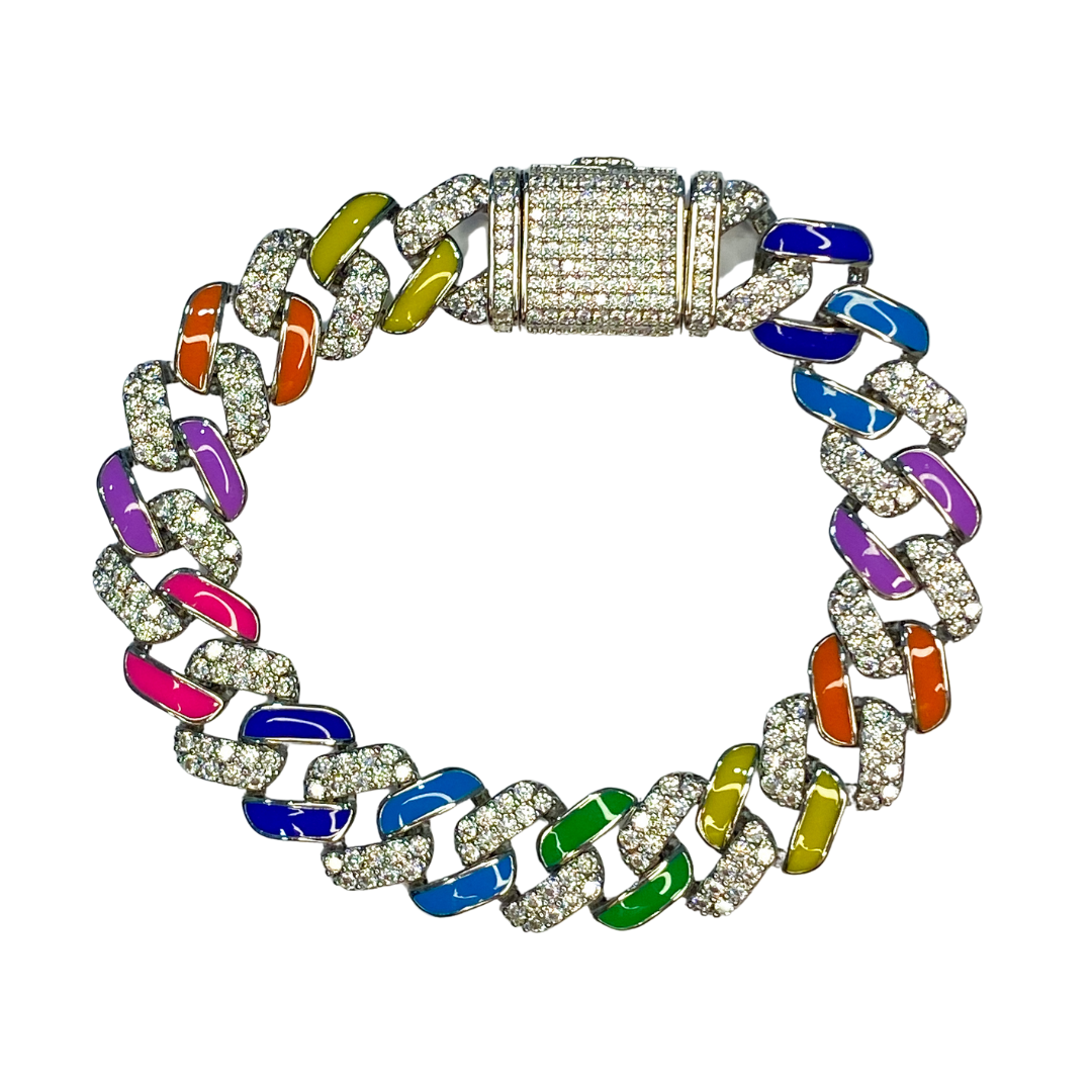 Pulsera Cuban Rainbow