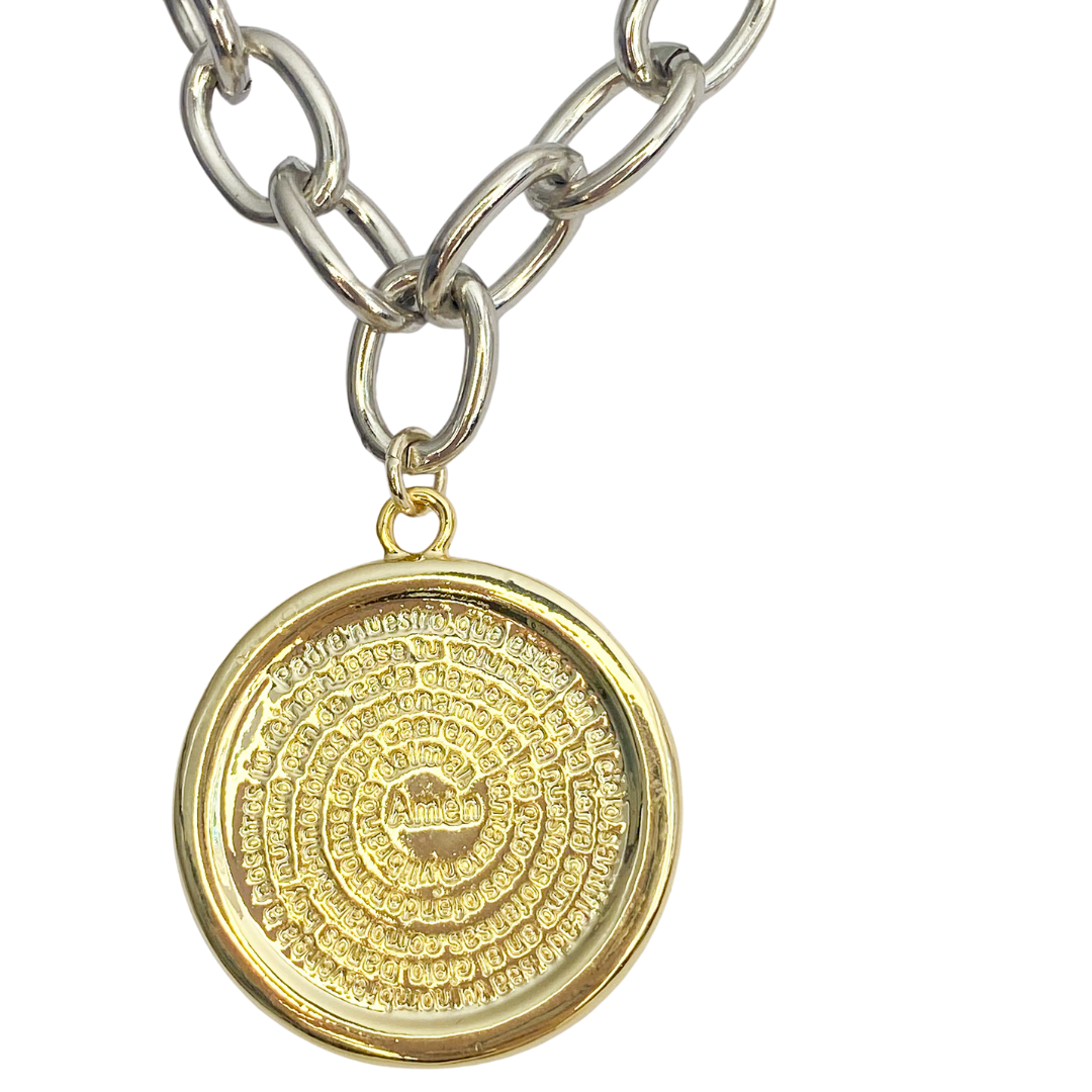 Collar Padre Nuestro Chunky Medal