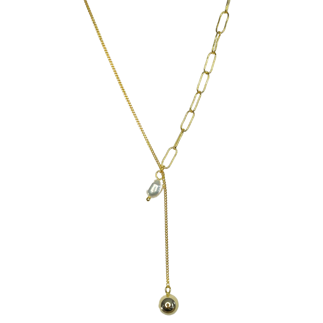 Collar Chain & Pearl Pendant