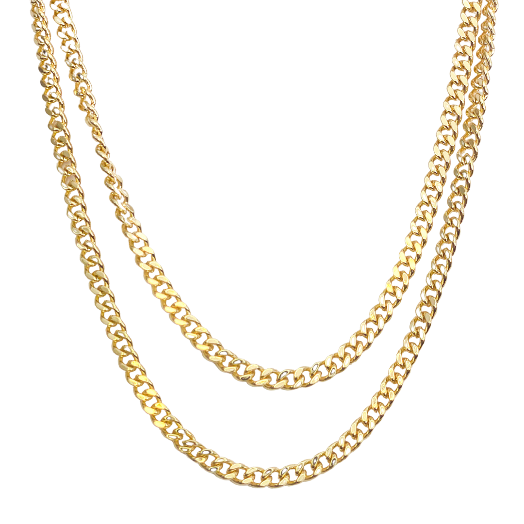 Collar Brassy Double Hook Chain