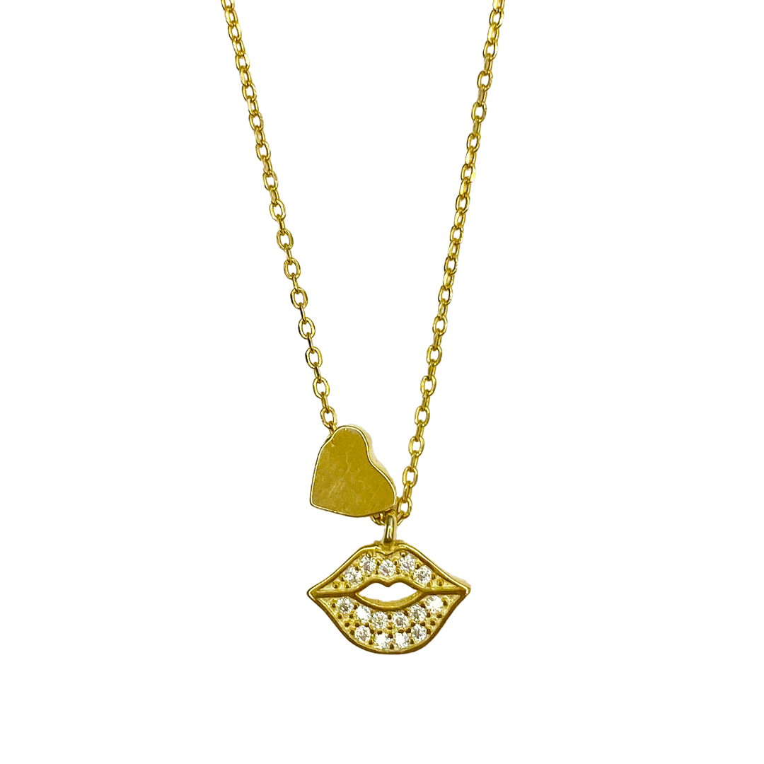Collar Lip Heart Love Clear