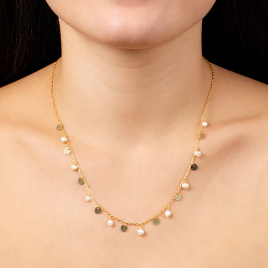 Collar Dangly Pearls Choker