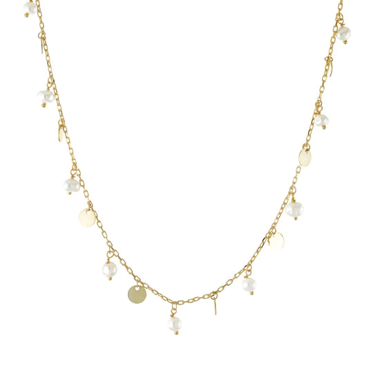 Collar Dangly Pearls Choker