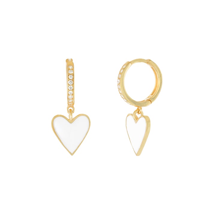 Aro Enamel Heart Hoop