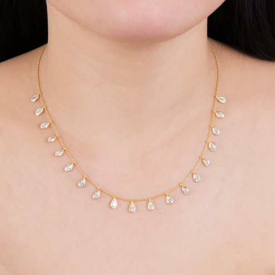 Collar Golden Teardrops