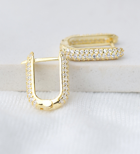 Aro Oval CZ Hoop