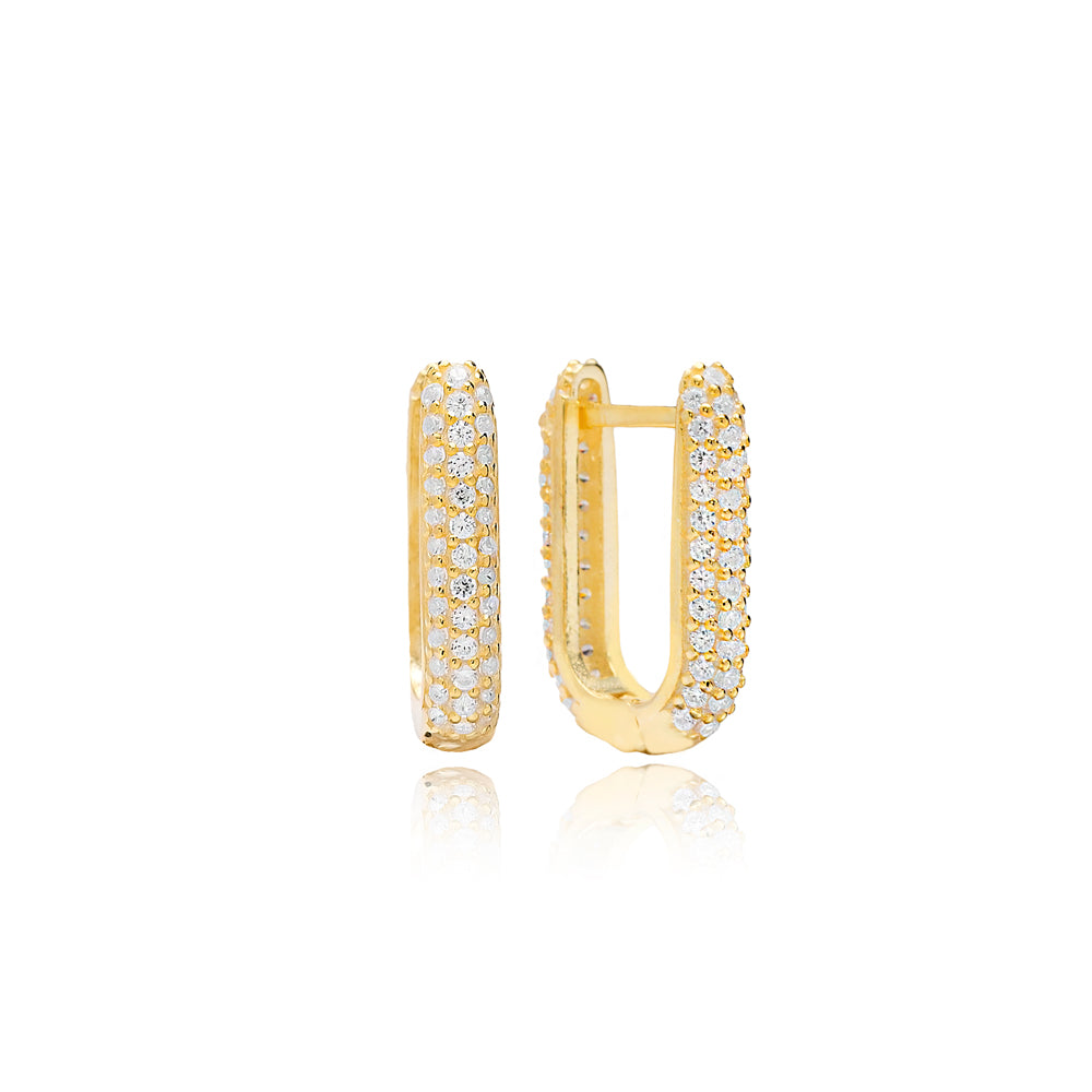 Aro Oval CZ Hoop
