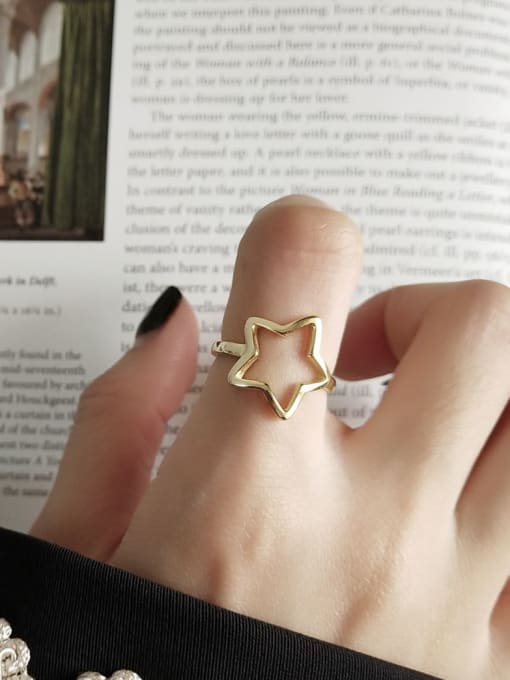 Anillo Plain Hollow Star