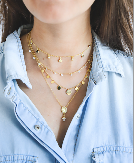 Collar Virgin Cross