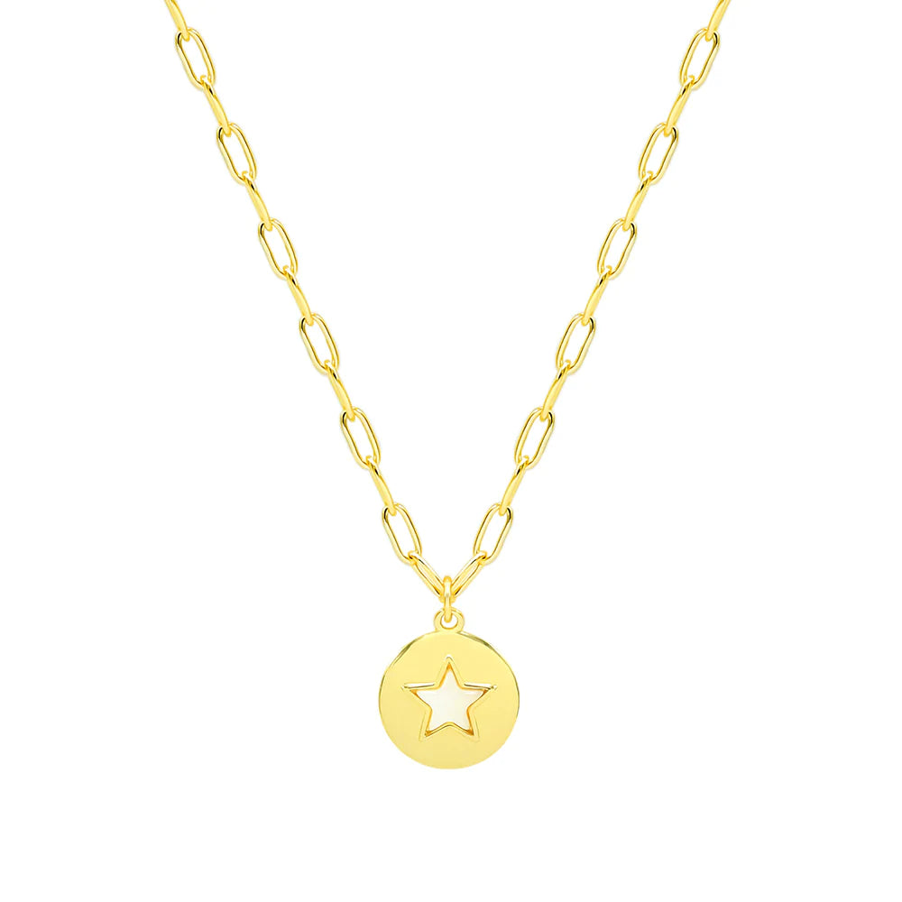 Collar Star MOP Chain Necklace