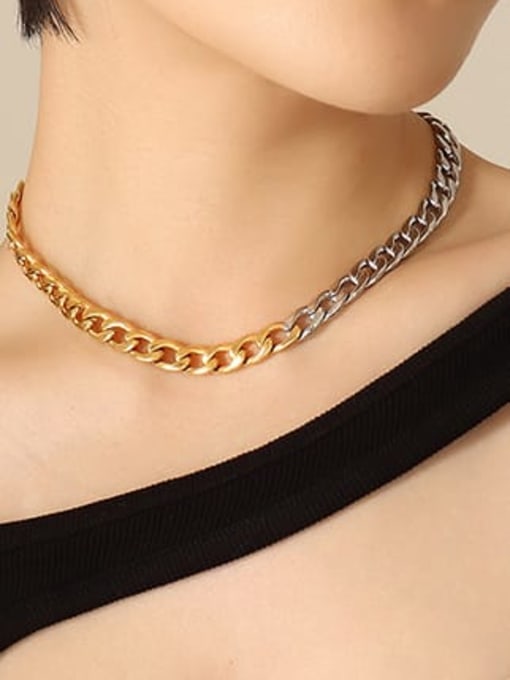 Collar BiColor Cuban Chain