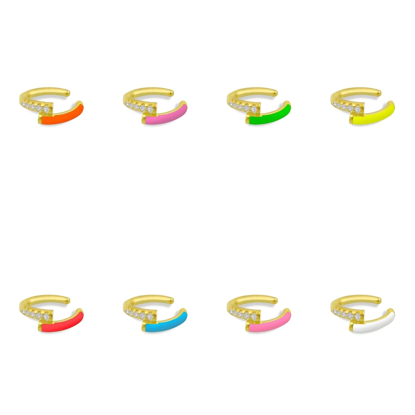 Aro Enamel Cz Cuff