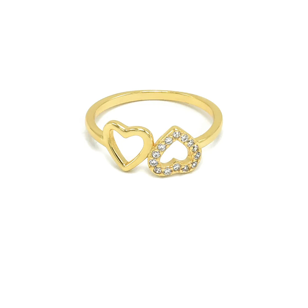 Anillo Double Cz Heart