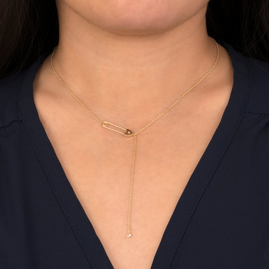 Collar Drop Pin Necklace