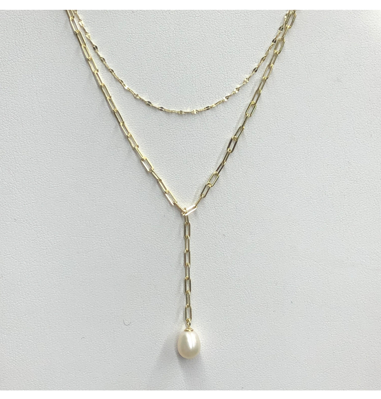 Collar Duo Link Pearl