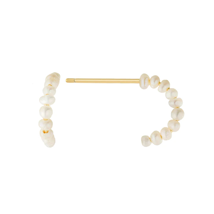 Aro Half Pearl Hoop