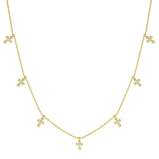 Collar Multi Cross Choker