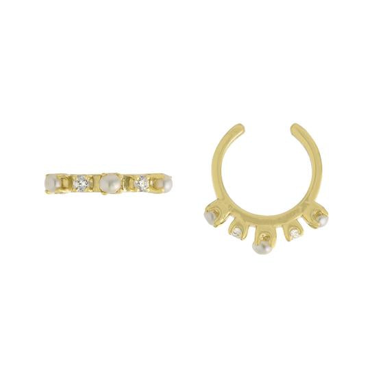 Aro Pearl Dot Cuff