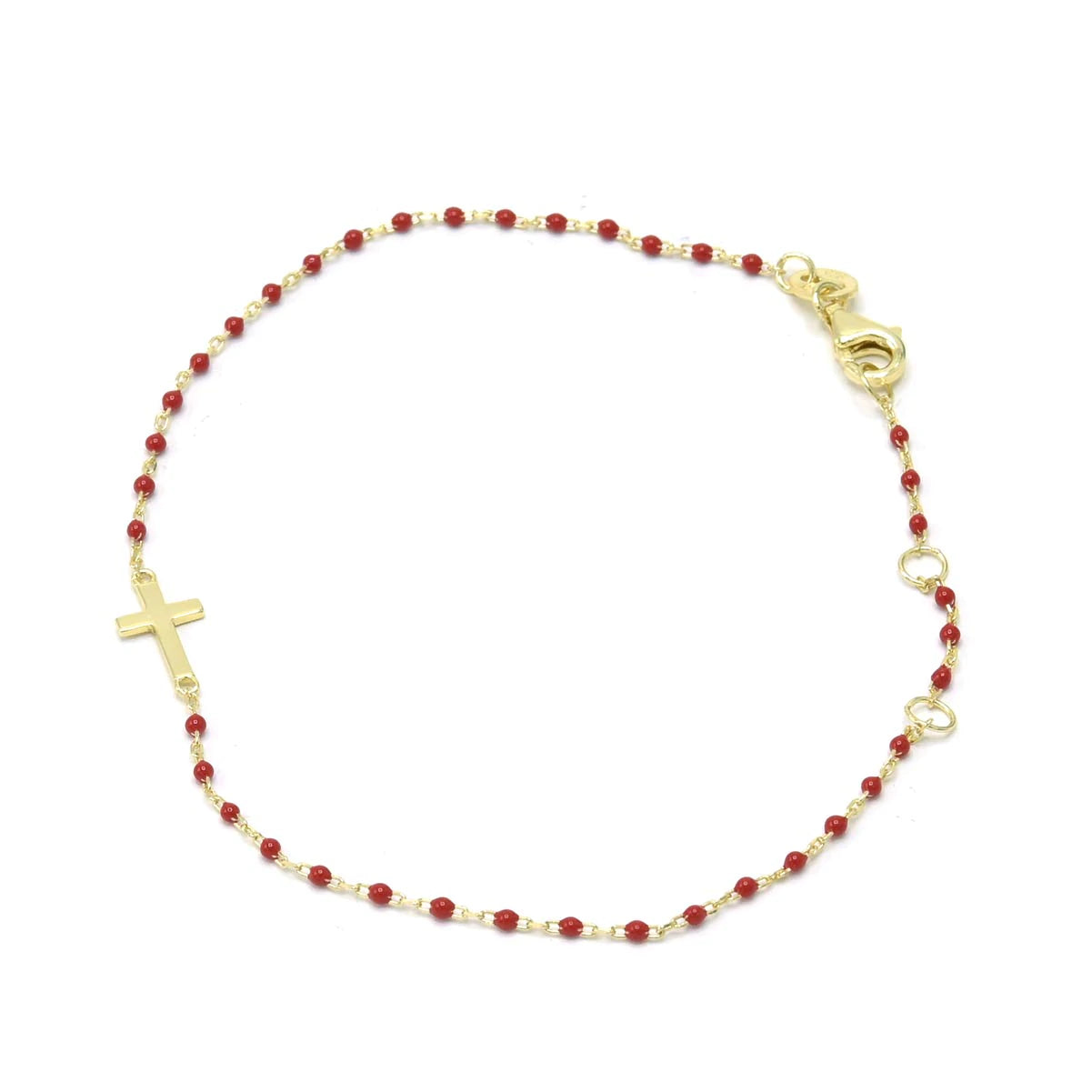 Pulsera Rosary Cross Beaded