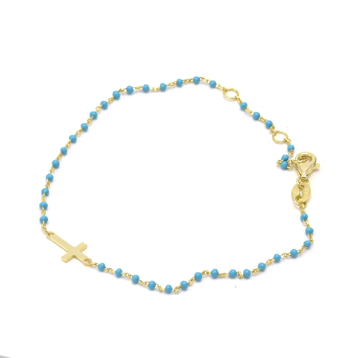 Pulsera Rosary Cross Beaded
