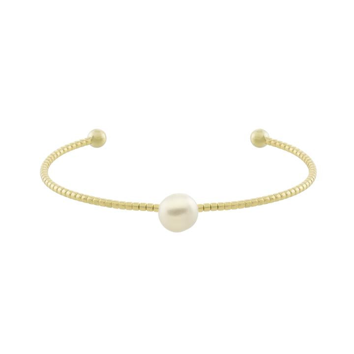 Pulsera Single Pearl Cuff