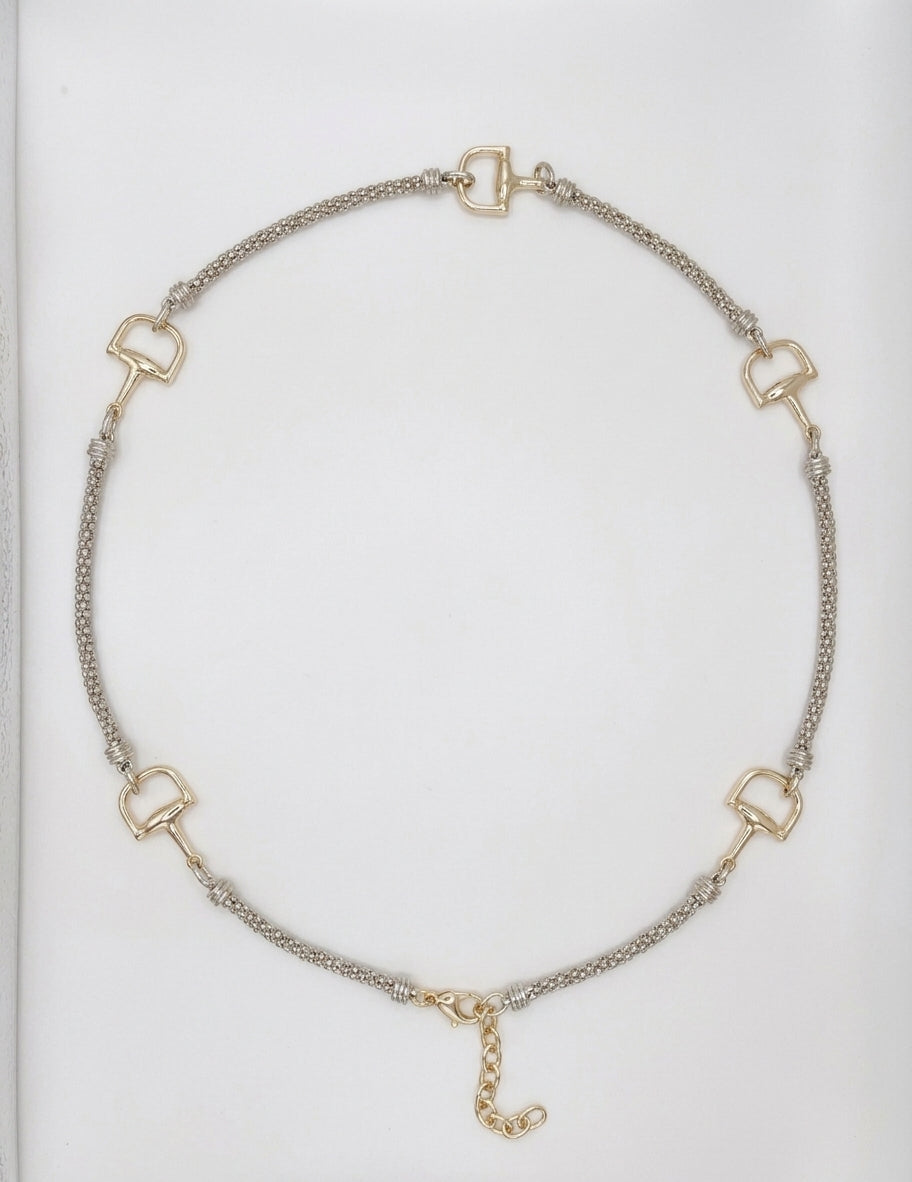 Collar Bicolor Horser Link & Chain Lungo