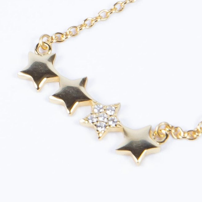 Collar 4 Line Star Necklace