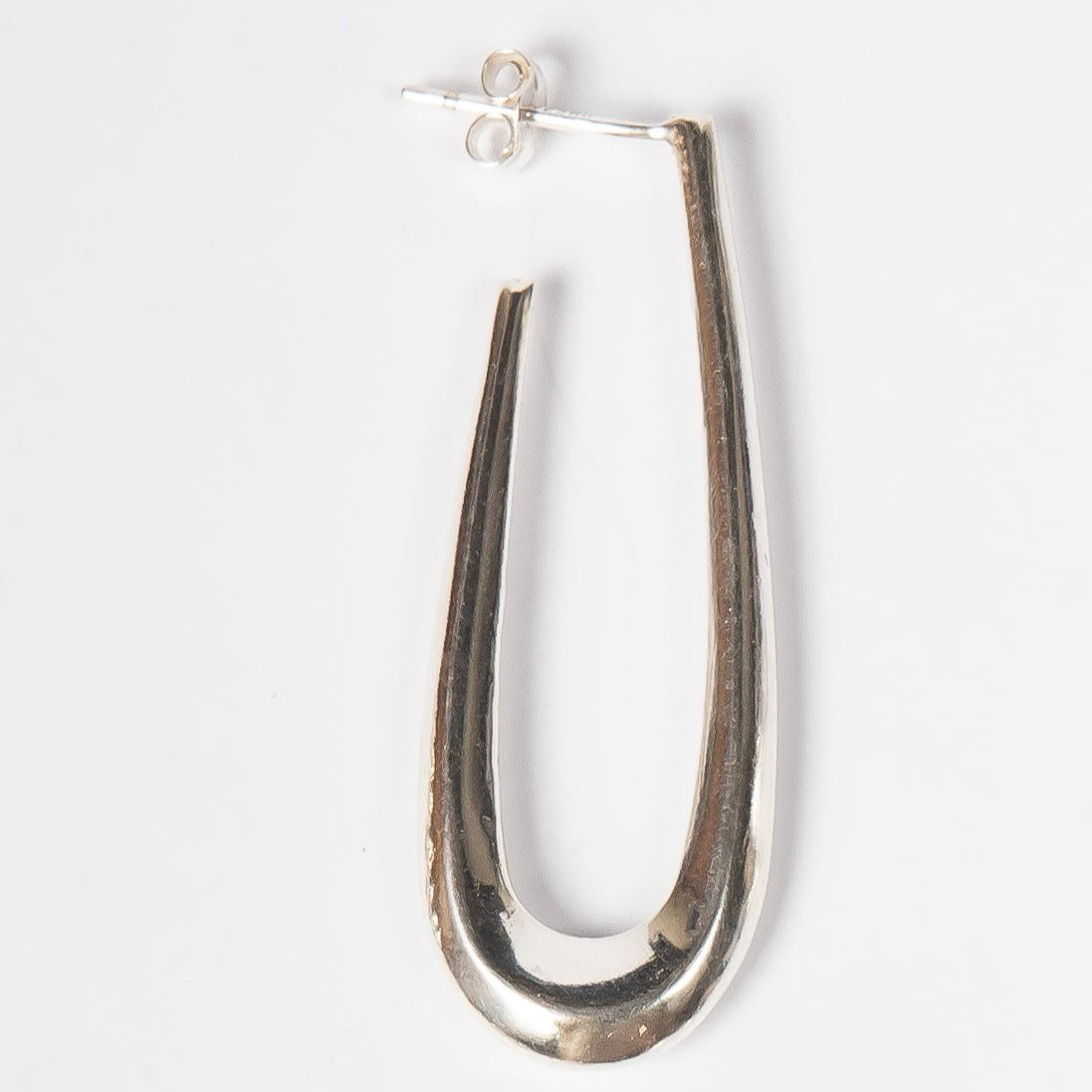 Aro Sterling Silver Long Drop Hoop