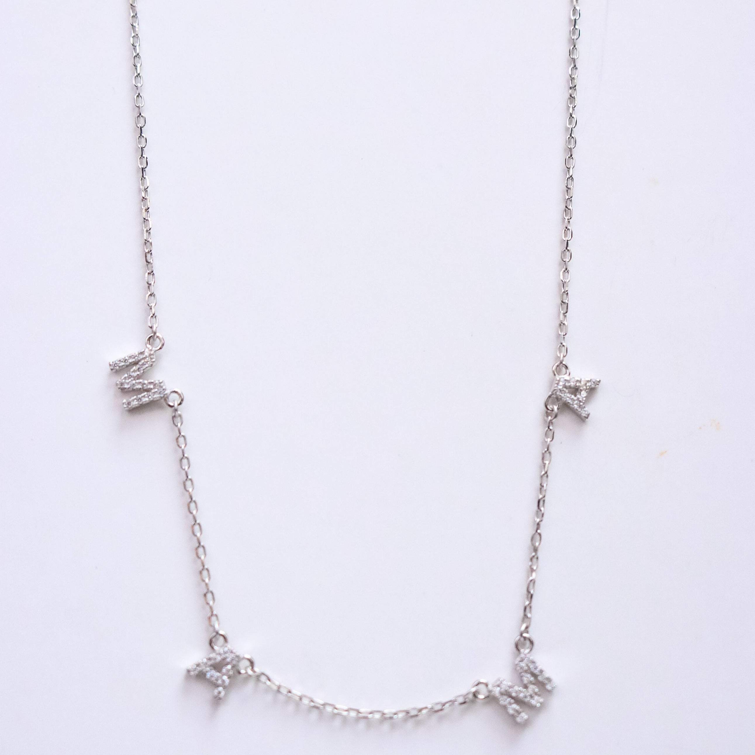 Collar MAMA CZ Spaced Tiny Necklace