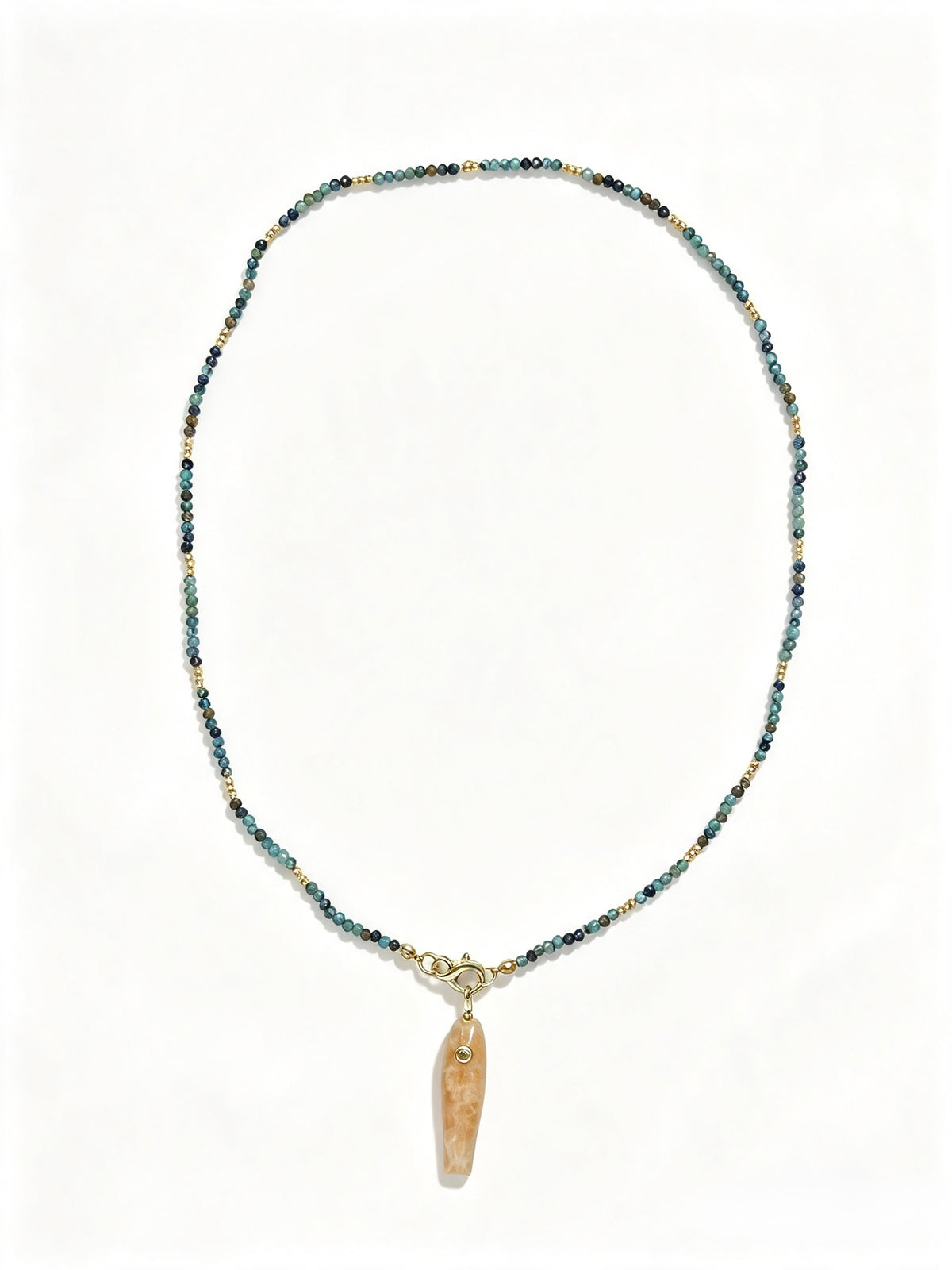 Collar Natural Stone Lungo Single Fish