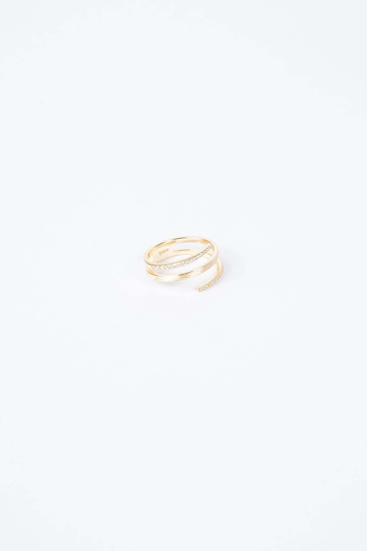 Anillo Triple Brushed Matte Ring