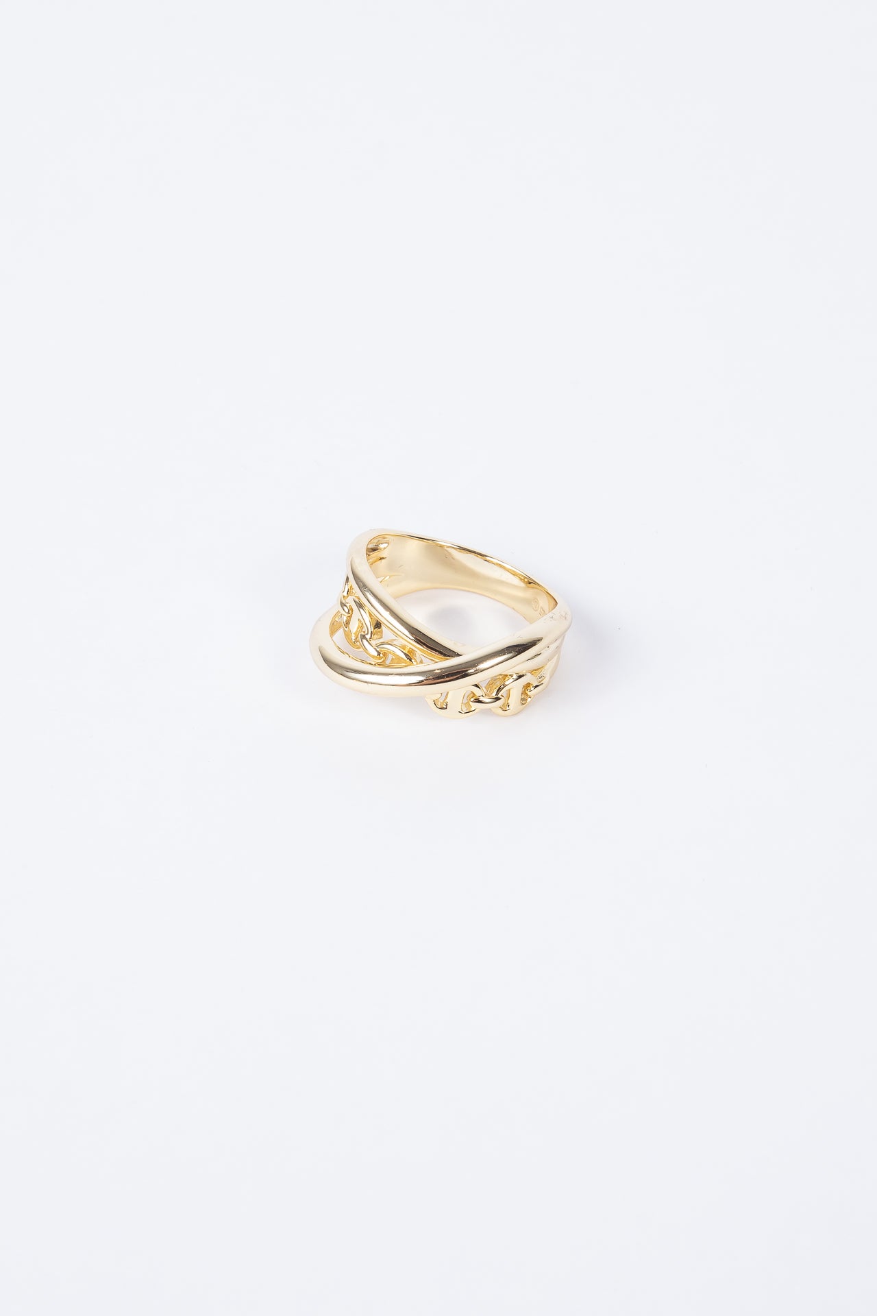 Anillo Chunky Triple Guc Gold Ring